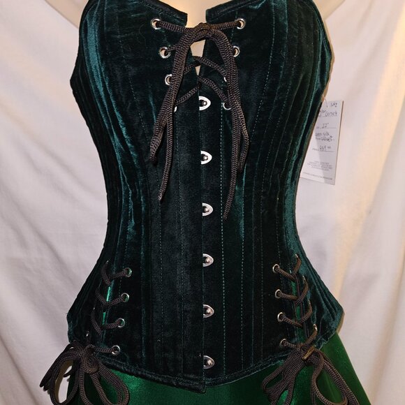 NEW 22" XS PURPLE IRIDESCENT SILK TIGHT LACING BABYLON CORSET - Picture 10 of 15